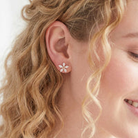 Thumbnail for Austrian Crystals Flowers Earrings, view 1