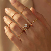 Thumbnail for Crystal Flower Ring