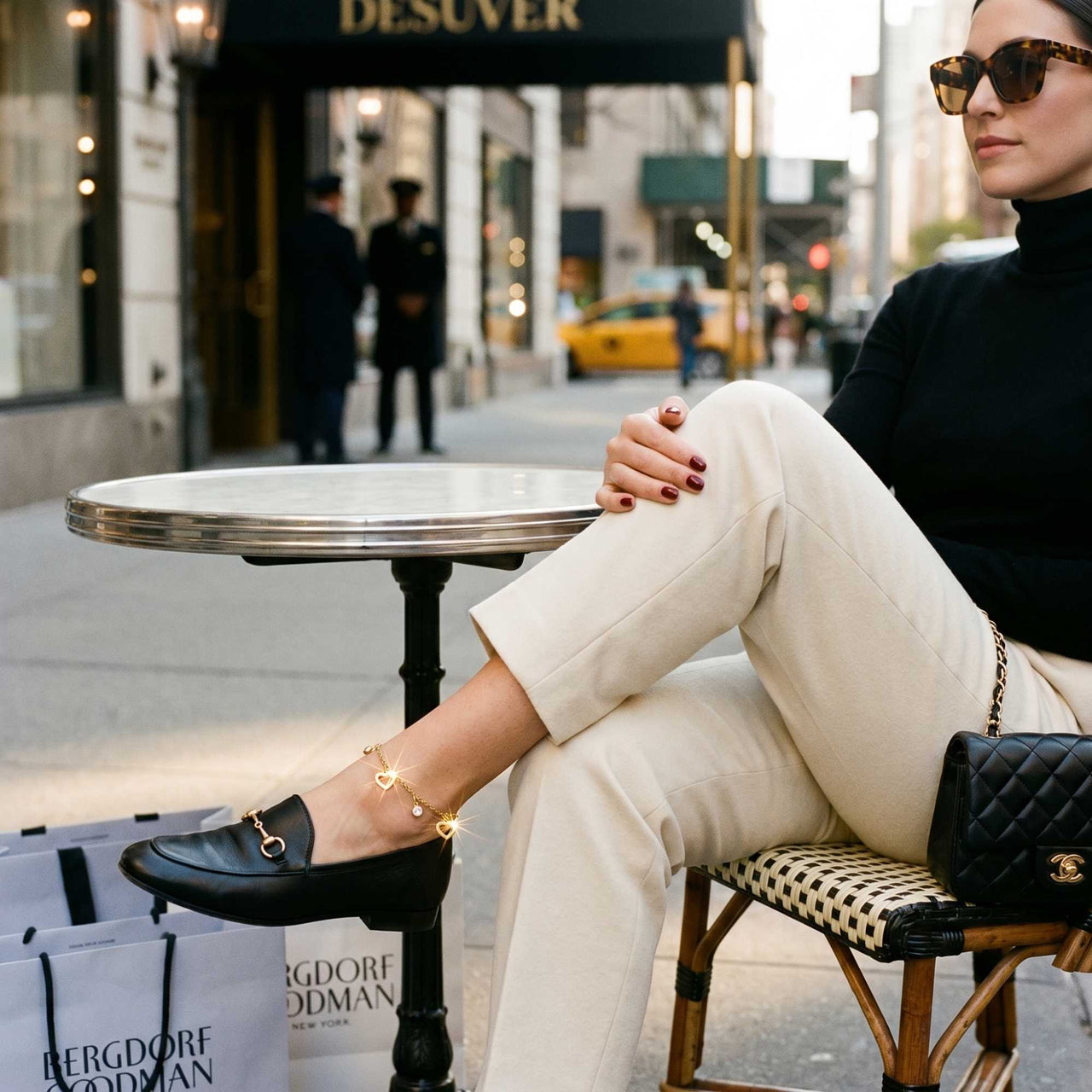 Heart & Crystal Anklet