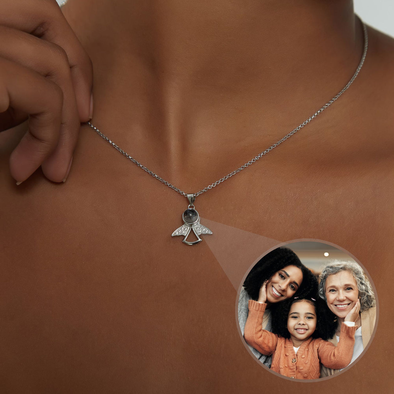 Angel Photo Necklace