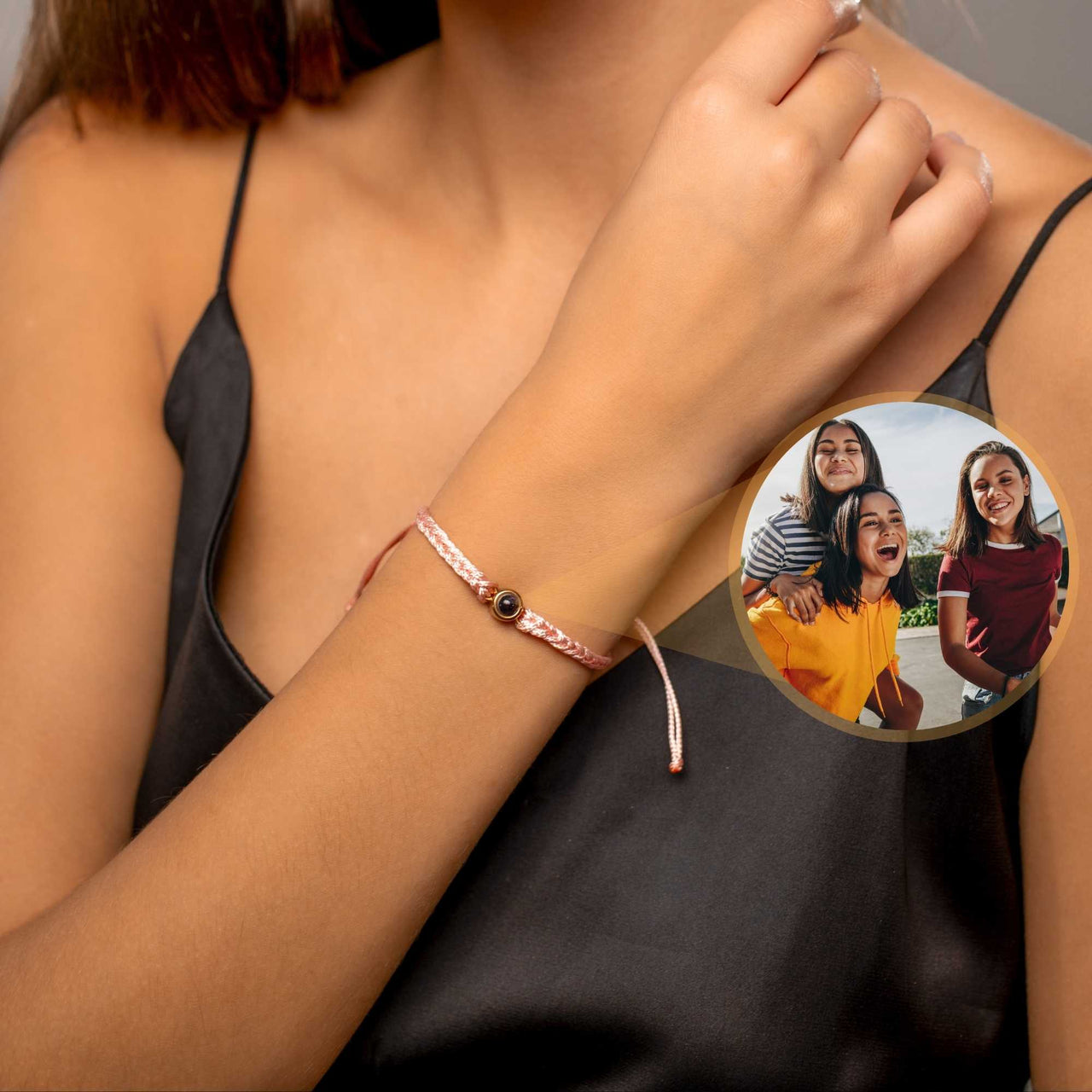 Circle Photo Bracelet