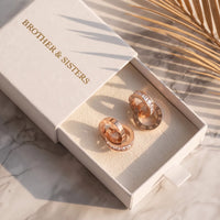 Thumbnail for Small hoop earrings — in the gift box, rose gold | SKU: 11137578-rose-gold