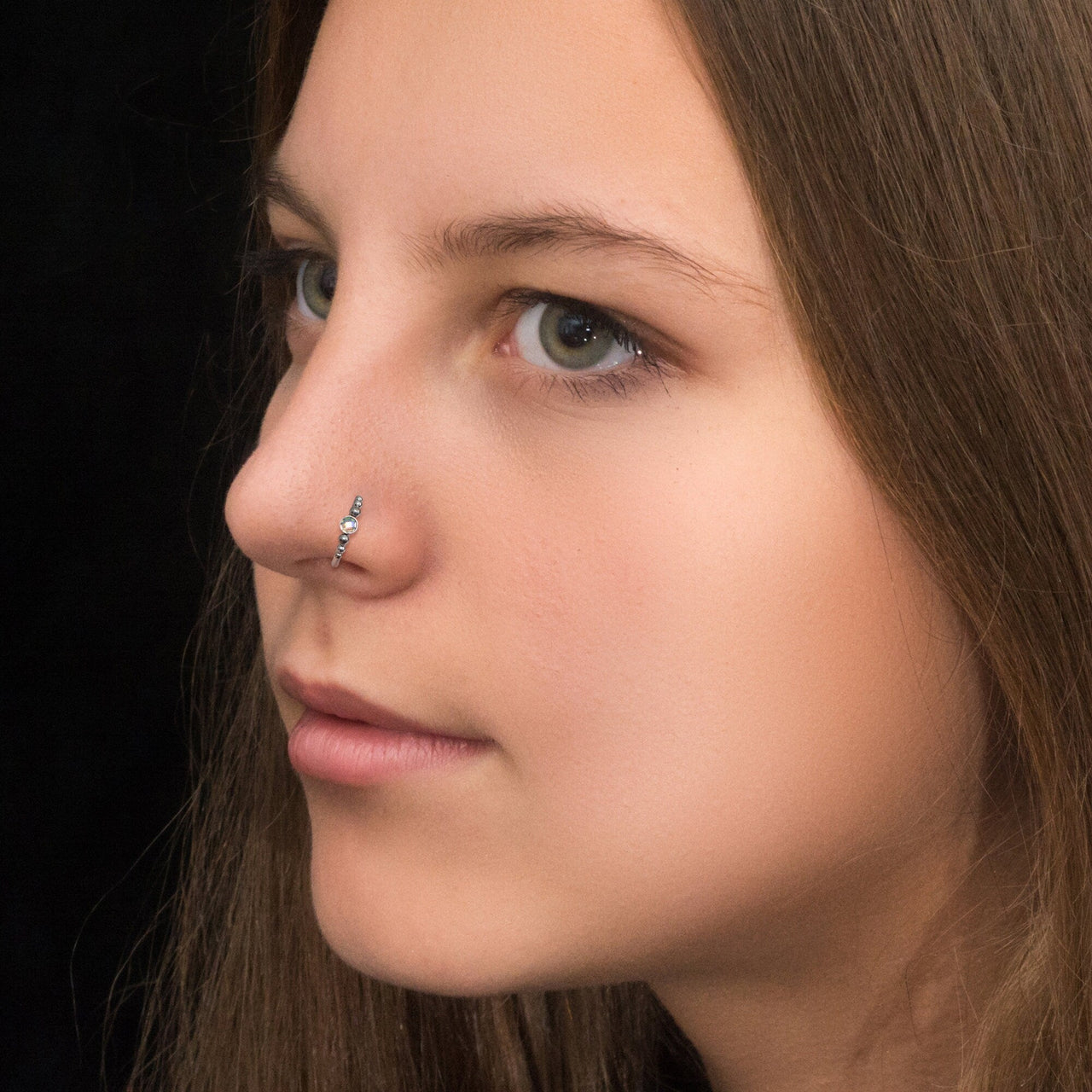 Exclusive Nose Ring Radiance - Titanium Nose Jewelry - Gold Nose Ring - Nose Piercing Jewelry Nose Ring Brother & Sisters