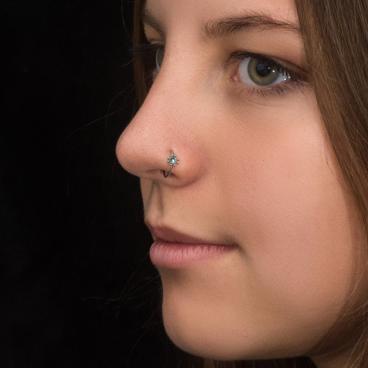 Gilded Nose Ring - Titanium Nose Jewelry - Gold Nose Ring - Nose Piercing Jewelry Nose Ring Brother & Sisters