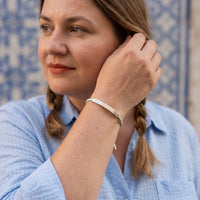 Thumbnail for Stainless steel bracelet — worn, everyday gesture, silver | SKU: lanature-wg