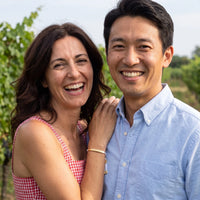 Thumbnail for White bracelet — worn by a couple, gold | SKU: laperle-g