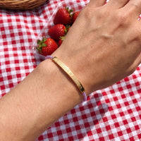 Thumbnail for Braided bracelet — worn, real size, gold | SKU: lemauve-g