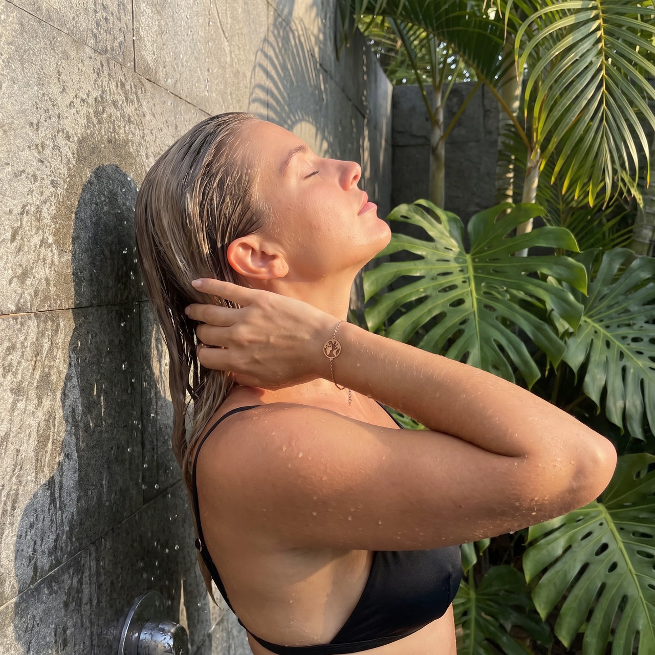 Earth bracelet — worn in the shower, waterproof, rose gold | SKU: 22665062-rose-gold