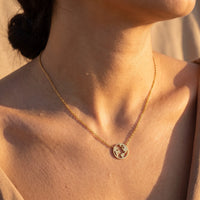 Thumbnail for Waterproof necklace — close-up of the details, gold | SKU: 22173453-gold