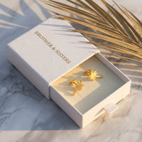 Thumbnail for Palm tree earrings — in the gift box, gold | SKU: 10287609-gold-color