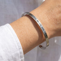 Thumbnail for Loyal brave true — close-up of the details, silver | SKU: lbat-wg