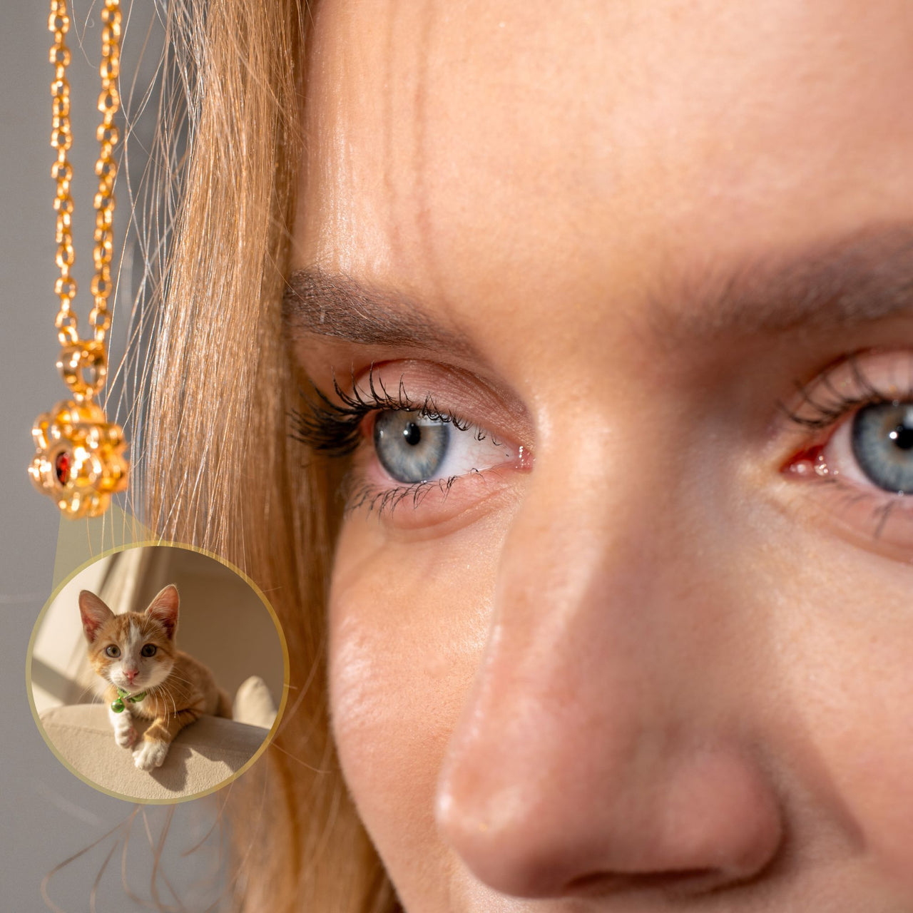 Paw Print Photo Necklace