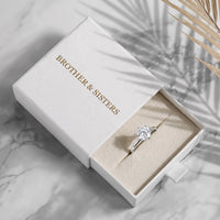 Thumbnail for Solitaire engagement ring — in the gift box, silver | SKU: 33759698-4.5-silver