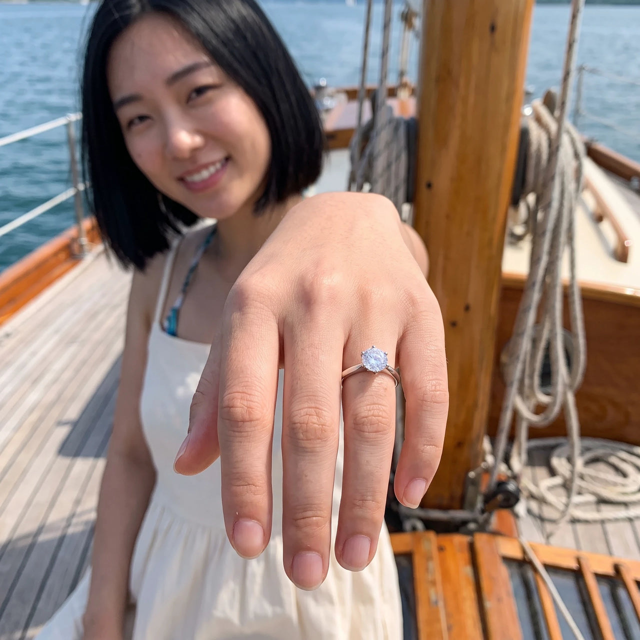 Promise ring — worn, silver | SKU: 33759698-4.5-silver