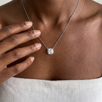 Thumbnail for Bridal necklace — worn, real size, silver | SKU: 505721