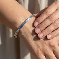 Thumbnail for Inspirational bracelets for women — close-up of the details, silver | SKU: 9864184-silver